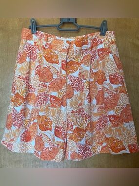 LOFT Peyton Shorts in Seashell linen blend